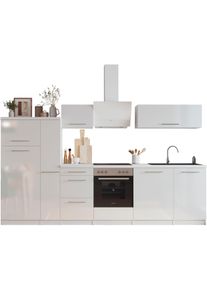 K&uuml;che respekta "Amanda", wei&szlig; (k&uuml;che: wei&szlig;, front: wei&szlig;, korpus: wei&szlig;, arbeitsplatte: wei&szlig;), B:310cm H:200cm T:60cm, Komplettk&uuml;chen-Sets, K&uuml;che, Breite 310 cm, mit Soft-Close, inklusive Elektroger&auml;te: Geschirrsp&uuml;ler, K&uuml;hl-/Gefrierkombination und Herd-Set, Dunstabzugshaube