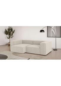 Ecksofa OTTO HOME "XL HAILY L-Form, Modularsofa extra tief, Sitztiefe 100/130 cm", beige (hellbeige), B:260cm H:72cm T:160cm, 100% Polyester, Sofas, Ecksofa, als Modul oder separat verwendbar, f&uuml;r individuelle Zusammenstellung