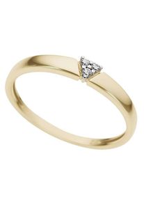 Diamantring Firetti "Schmuck Geschenk Gold 333 Damenring Goldring Diamant" Gr. 19, gold (gelbgoldfarben, wei&szlig;goldfarben), Fingerringe, Damen, 19, 0,03 P2 = erkennbare Einschl&uuml;sse, Diamanten Gelbgold 585, 1,5mm, Diamanten, Gelbgold 585, Diamantring, mit Brillanten