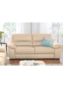 2-Sitzer Calia italia "Gaia, hochwertiges Ledersofa mit erstklassigem Sitzkomfort", beige, B:177cm H:92cm T:97cm, Leder SORRENTO - 100% Leder;Leder BULL - 100% Leder, Sofas, 2-Sitzer, edles Design, in zwei hochwertigen Lederqualit&auml;ten
