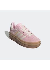 Sneaker adidas originals "GAZELLE BOLD", Damen, Gr. 40,5, wei&szlig; (clear pink, cream wei&szlig;, gold metallic), Leder, Synthetik, Schuhe Sneaker