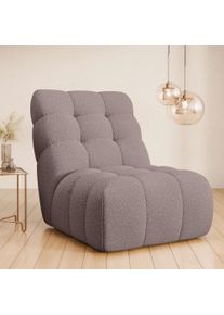 Sessel Home Affaire "AURELIAN, Love Seat XXL, Lese-Sessel, Big-Sessel", braun, B:88,5cm H:95,5cm T:130cm, 100% Polyester, Sessel, Sessel, mit Wellenunterfederung, Velours, Struktur fein, Struktur grob