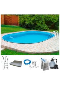 Ovalpool MY POOL BWT "PREMIUM", blau (wei&szlig;, hellblau), B:400cm H:135cm L:800cm, Schwimmbecken, Ovalpool, H&ouml;he 135 cm, in verschiedenen Gr&ouml;&szlig;en