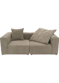 2-Sitzer Home Affaire "Gerrid", braun (schlamm), B:216cm H:69cm T:108cm, 100% Polyester, Sofas, 2-Sitzer, im Cordbezug, bestehend aus zwei Eckelementen