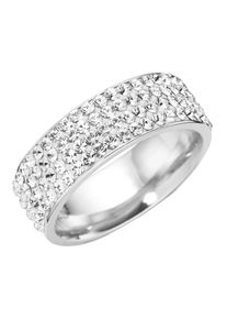 Fingerring Firetti "Schmuck Geschenk Silber 925 Silberring" Gr. 54, silber (silberfarben, kristallwei&szlig;), Fingerringe, Damen, 54, Silber 925 (Sterlingsilber), 7,5mm, Fingerring, mit Kristallstein