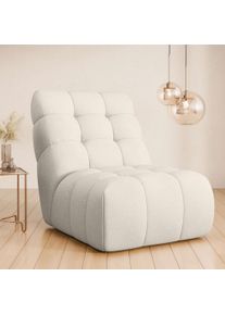 Sessel Home Affaire "AURELIAN, Love Seat XXL, Lese-Sessel, Big-Sessel", beige (creme), B:88,5cm H:95,5cm T:130cm, 100% Polyester, Sessel, Sessel, mit Wellenunterfederung, Velours, Struktur fein, Struktur grob