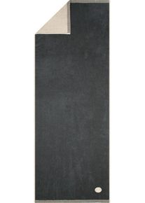 Saunatuch Egeria "BEN", grau (slate grau), B:75cm L:200cm, Frottier, Obermaterial: 100% Baumwolle, Handt&uuml;cher, Saunatuch, 75x200 cm Doubleface