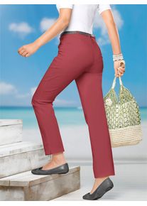 Bequeme Jeans Classic Basics, Damen, Gr. 24, Kurzgr&ouml;&szlig;en, rot (rostrot), 97% Baumwolle, 3% Elasthan, unifarben, lang, Jeans Bequeme Jeans