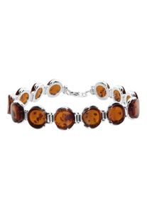 Armband OSTSEE-SCHMUCK "- Classic 10 mm - Silber 925/000 - Bernstein" Gr. 18, silber (silber 925, silberfarben, wei&szlig;), Armb&auml;nder, Damen, Silber 925 (Sterlingsilber), Armband