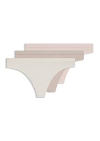 String BOSS "3P THONG", Damen, Gr. M, 3 Stk., bunt (open miscellaneous 965), Jersey, Obermaterial: 90% Baumwolle, 10% Elasthan, k&ouml;rpernah, Unterhosen String, mit BOSS Logobund