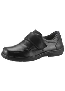 Waldl&auml;ufer Klettschuh WALDL&Auml;UFER "Ken", Herren, Gr. 11,5 (46,5), schwarz, Nappaleder, Schuhe Klettschuh, Halbschuh, Freizeitschuh, Komfortschuh in klassischem Look