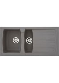 Einbausp&uuml;le respekta, grau, B:100cm H:20cm T:50cm, Verbundwerkstoff, K&uuml;chensp&uuml;len, Einbausp&uuml;le