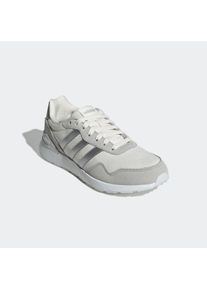 Sneaker adidas Sportswear "RUN 60s 4.0", Damen, Gr. 43, grau (chalk wei&szlig;, silber metallic, grau two), Leder, Textil, Schuhe Sneaker