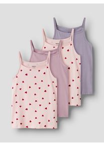 Unterhemd name it "NKFSTRAP f&uuml;r M&auml;dchen mit Stretchkomfort im 4er-Pack", M&auml;dchen, Gr. 122/128, 4 Stk., N-Gr, ballerina, Jersey, Obermaterial: 95% Baumwolle, 5% Elasthan, bedruckt, unifarben, normal, Rundhals, Unterhemden Unterhemd, bedruckt, casual, regular fit, Baumwollmischung, Rundhals
