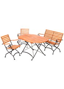 Garten-Essgruppe Merxx "Schlo&szlig;garten", beige (natur), Sitzm&ouml;bel-Sets, Garten-Essgruppe