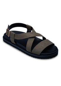 Sandale Roxy "Zaho Crossed", Damen, Gr. 7(37), braun (olivgr&uuml;n), Obermaterial: 95% synthetisches PU/5% Metall, Futter: 100% synthetisches PU, Laufsohle: 100% EVA., Schuhe Sandale
