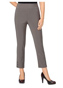 7/8-Hose Lady, Damen, Gr. 48, Normalgr&ouml;&szlig;en, grau (taupe), 83% Polyester, 13% Viskose, 4% Elasthan, unifarben, 7/8-L&auml;nge, Hosen 7/8-Hose