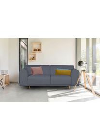 2-Sitzer OTTO HOME "Maroon", blau, B:200cm H:82cm T:96cm, Struktur grob ( 100% POLYPROPYLEN;Struktur fein ( 100% Polyester);Struktur (100% Polyester), Sofas, 2-Sitzer, in skandinavischem Design, mit losen Kissen