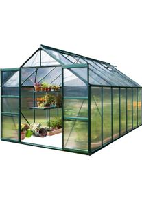 Gew&auml;chshaus Vitavia "Mars 11500", gr&uuml;n (smaragdgr&uuml;n), B:257cm H:231,8cm T:445cm, Gew&auml;chsh&auml;user, Gew&auml;chshaus, Alu-Profile, 4 mm Hohlkammerplatten