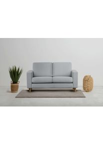 2-Sitzer OTTO HOME "Tvinno", grau (gray), B:155cm H:87cm T:86cm, 100% polyester, Sofas, 2-Sitzer, im skandinavischen Stil, mit Massivholzf&uuml;&szlig;en, Breite 155 cm