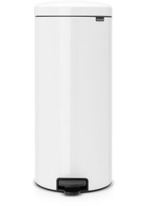 M&uuml;lleimer Brabantia "NewIcon Treteimer, 30L", wei&szlig;, B:29,3cm H:67,9cm T:38cm &Oslash;:29,3cm, Kunststoff, Metall, M&uuml;lleimer, M&uuml;lleimer, sanft schlie&szlig;ender Deckel, mit leichter Pedalbedienung