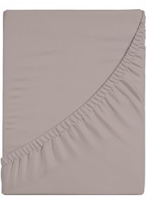Spannbettlaken bellana "bellana coolTouch", grau (taupe), 1 Stk., Jersey-Elasthan, 180-200x200-220 18-30cm, Jersey-Elasthan, Obermaterial: 49% Baumwolle, 36% Polyester, 12% Lyocell, 3% Elasthan, Bettlaken, Spannbettlaken, mit k&uuml;hlendem Klimagarn