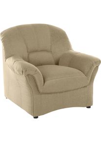 Sessel DOMO collection "Bahia zeitlos, elegant mit bequemen Armlehnen", beige, B:102cm H:91cm T:92cm, Struktur (100% Polyester);Luxus-Microfaser (100% Polyester), mit Muster, Sessel, Sessel, inklusive Federkern