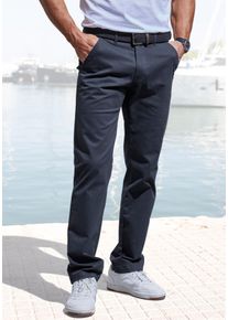Chinohose John Devin "regular-fit", Herren, Gr. 36, L&auml;nge 34, blau (navy), Web, Obermaterial: 98% Baumwolle, 2% Elasthan, unifarben, regular fit lang, Hosen Chinohose, aus elastischer Baumwoll-Qualit&auml;t, Topseller
