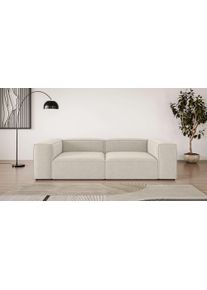Big-Sofa OTTO HOME "XL HAILY Modularsofa extra tief, Sitztiefe 100 cm", beige (hellbeige), B:260cm H:72cm T:130cm, 100% Polyester, Sofas, Big-Sofa, als Modul oder separat verwendbar, f&uuml;r individuelle Zusammenstellung