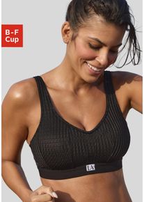 active by Lascana Sport-BH LASCANA ACTIVE, Damen, Gr. 95, Cup D, schwarz, Netz, Obermaterial: 74% Polyamid, 14% Elasthan, 12% Polyester (COOLMAX), BHs Sport-BH, f&uuml;r Sportarten mit mittlerer Belastbarkeit
