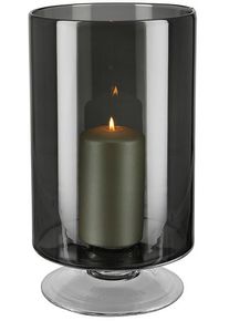 Tischvase Fink "VIANA", grau, H:34cm &Oslash;:20cm, Glas, Vasen, Tischvase, aus Glas, auch als Windlicht verwendbar