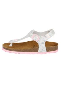 Pantolette Lico "Zehenstegpantolette Bioline Starprint", M&auml;dchen, Gr. 37, wei&szlig;, Synthetik, Schuhe Pantolette