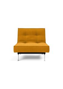 Sessel INNOVATION LIVING &trade; "Splitback", orange, B:90cm H:79cm T:90cm, 100% Polyester, Sessel, Sessel, mit chromgl&auml;nzenden Beinen, in skandinavischen Design