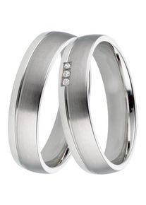 Trauring DOOSTI "Schmuck Geschenk Silber 925 Trauring Ehering Partnerring LIEBE" Gr. 60, silber (silberfarben), Fingerringe, Damen, 60, 0,03 SI = kleine Einschl&uuml;sse mit Brillanten, Diamanten Silber 925 (Sterlingsilber), 5mm, Diamanten, Silber 925 (Sterlingsilber), Trauring, Made in Germany, wahlweise mit oder ohne Brillanten