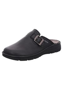 Pantoffel Rohde "OTRANTO", Herren, Gr. 46, schwarz, Leder, Schuhe Pantoffel, Hauschuh, Pantoffel, Homeslipper, Clog mit Schnallenverschluss
