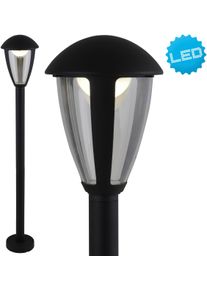 N&auml;ve LED Au&szlig;en-Stehlampe N&Auml;VE "Clint", schwarz, B:19cm H:100cm T:16,5cm, Leuchten, LED Au&szlig;en-Stehlampe, Aluminium schwarz Kunststoff klar incl. 14x LED IP44 H&ouml;he 100cm
