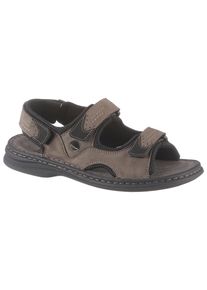 Sandale Josef Seibel "Franklin", Herren, Gr. 41, grau, Leder, Schuhe Sandale, Sommerschuh, Klettschuh, Freizeitsandale, mit Klettverschl&uuml;ssen