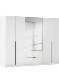 Dreht&uuml;renschrank OTTO HOME "Kleiderschrank Schrank Garderobe AGORDO mit Dekor- oder Hochglanzfront", wei&szlig; (alpinwei&szlig;, hochglanz wei&szlig;), B:271cm H:229cm T:54cm, Holzwerkstoff, Schr&auml;nke, Dreht&uuml;renschrank, mit Au&szlig;enschubk&auml;sten, in 7 Breiten und 2 H&ouml;hen MADE IN GERMANY