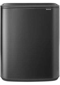 M&uuml;lleimer Brabantia "Bo Touch Bin, 2 x 30L", grau (confident grau), B:54,5cm H:65,6cm T:31,2cm &Oslash;:54,5cm, Kunststoff, Metall, M&uuml;lleimer, M&uuml;lleimer, Soft-Touch-&Ouml;ffnungssystem