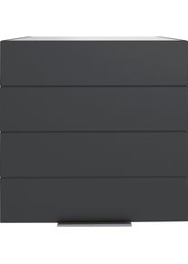 H&auml;ngeschrank KOCHSTATION "KS-Luhe", grau (grau matt, grafit), B:60cm H:57cm T:34cm, MDF, Schr&auml;nke, H&auml;ngeschrank, 60 cm breit, hochwertige MDF-Fronten mit waagerechter Lisene