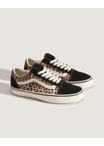 Sneaker Vans "Old Skool", Damen, Gr. 38,5, braun (schwarz, leopard), Textil, Schuhe Sneaker