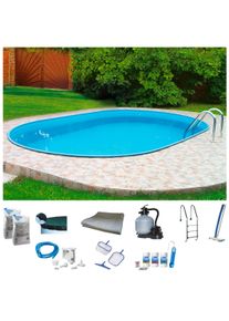 Ovalpool MY POOL BWT "PREMIUM", blau (wei&szlig;, hellblau), B:400cm H:135cm L:800cm, Schwimmbecken, Ovalpool, H&ouml;he 135 cm, in verschiedenen Gr&ouml;&szlig;en