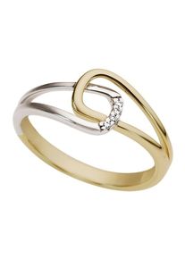Diamantring Firetti "Schmuck Geschenk Gold 333 Damenring Goldring Diamant" Gr. 17, gold (gelbgoldfarben, wei&szlig;goldfarben), Fingerringe, Damen, 17, 0,02 P2 = erkennbare Einschl&uuml;sse, Diamanten Gelbgold 333 Wei&szlig;gold 333, 3mm, Diamanten, Gelbgold 333, Wei&szlig;gold 333, Diamantring, mit Brillanten
