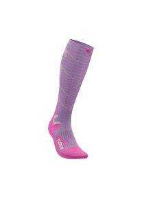 Sportsocken Bauerfeind "SKI TOURING COMPRESSION SOCKS", Damen, Gr. 39-42, lila, m, Obermaterial: 57% Polyamid, 38% Wolle, 5% Elasthan, Socken Sportsocken, mit Bel&uuml;ftungszonen, mit Zonenkompression