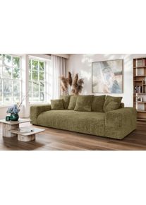 Big-Sofa Home Affaire "LAKESIDE 3-Sitzer Schlafsofa mit Bettkasten, Breite 256,5 cm", gr&uuml;n, B:256,5cm H:82cm T:122cm, 100% Polyester, Sofas, Big-Sofa, Liegefl&auml;che 168,5x195 cm, hoher Sitzkomfort, Ma&szlig;e B/T/H: 256/122/82cm
