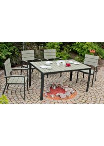 Garten-Essgruppe Garden Pleasure "OLIVIA", grau, Sitzm&ouml;bel-Sets, Garten-Essgruppe