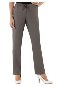 Schlupfhose, Damen, Gr. 40, Normalgr&ouml;&szlig;en, grau (taupe), 100% Polyester, meliert, unifarben, lang, Hosen Schlupfhose