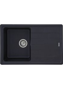 Einbausp&uuml;le respekta "COLUMBIA78X50", schwarz, B:78cm T:50cm, Verbundwerkstoff, K&uuml;chensp&uuml;len, Einbausp&uuml;le