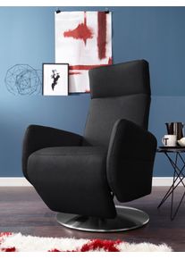 Sit & More TV-Sessel SIT & MORE "Kobra", schwarz, B:71cm H:110cm T:82cm, Luxus-Microfaser (90% Polyester, 10% Polyamid);Flachgewebe (100% Polyester);Struktur (100% Polyester), Sessel, TV-Sessel