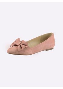 Ballerina Andrea Conti, Damen, Gr. 39, rosa (rose), Leder, Veloursleder, Schuhe Ballerina